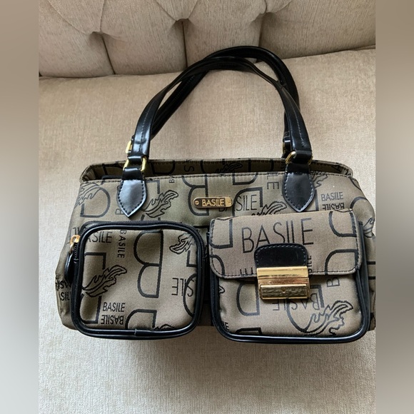 Designer Shoulder Bag in Brown and Black - Picture 1 of 10